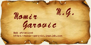 Momir Garović vizit kartica